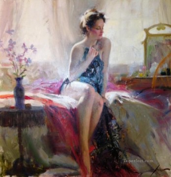 Impresionismo Painting - Pino Daeni Morning Romance hermosa mujer dama